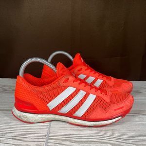 Adidas Bright Orange Womens Running Shoe Adizero Adios Solar Red Sneaker Size 8